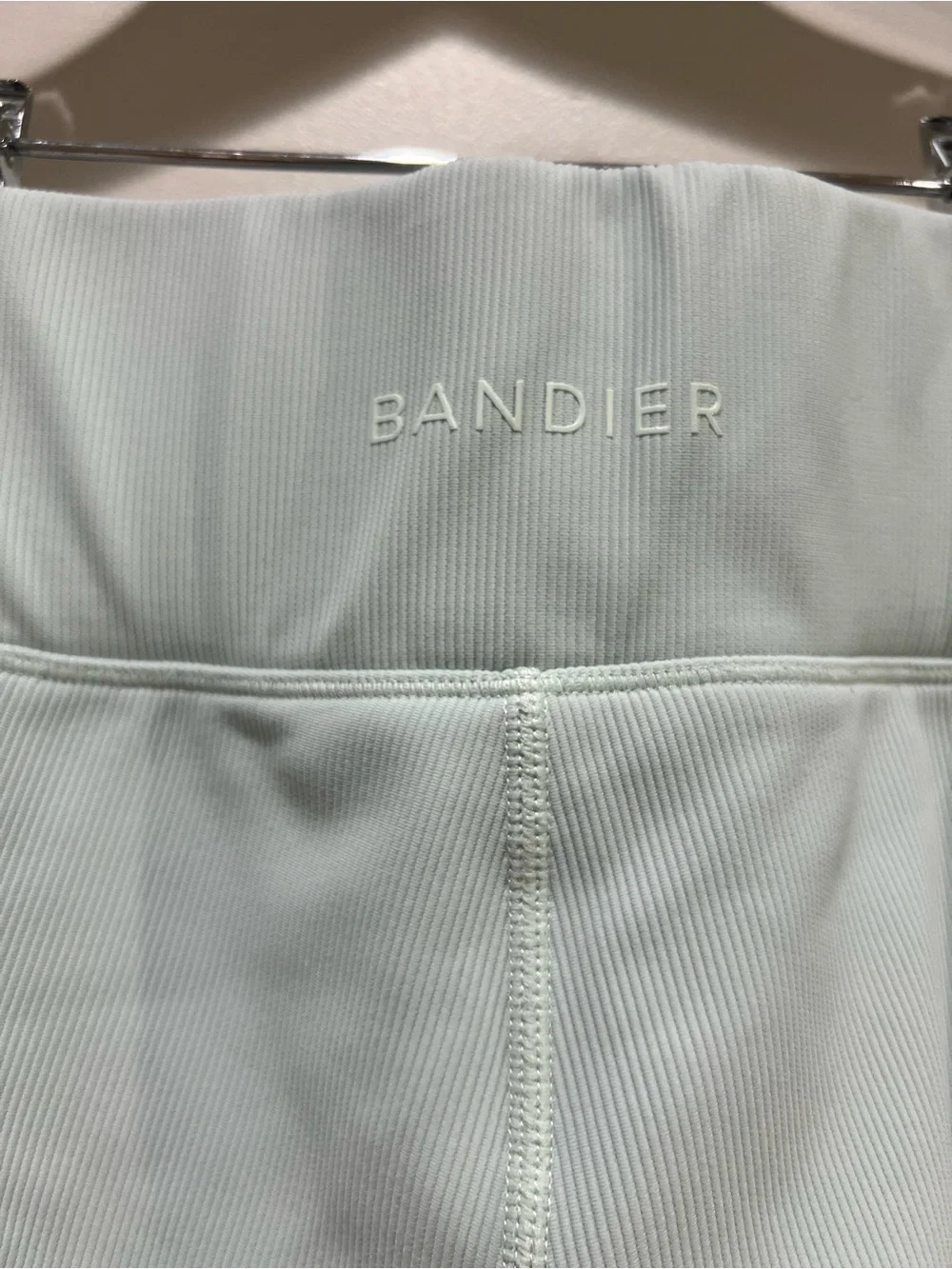 Bandier Seafoam Ribbed High Waist Leggings XS NWOT